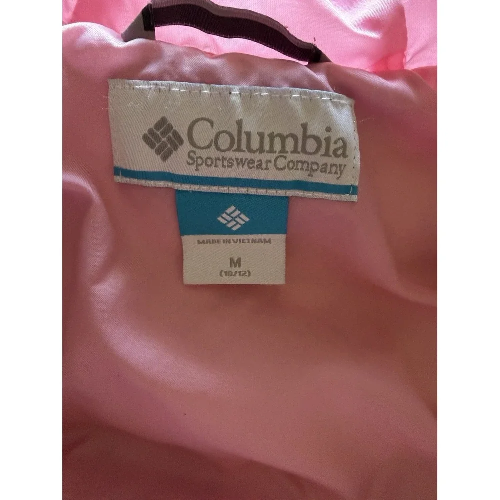 Columbia Girls Cold Weather Ski/ Snow Jacket In Pink Size M